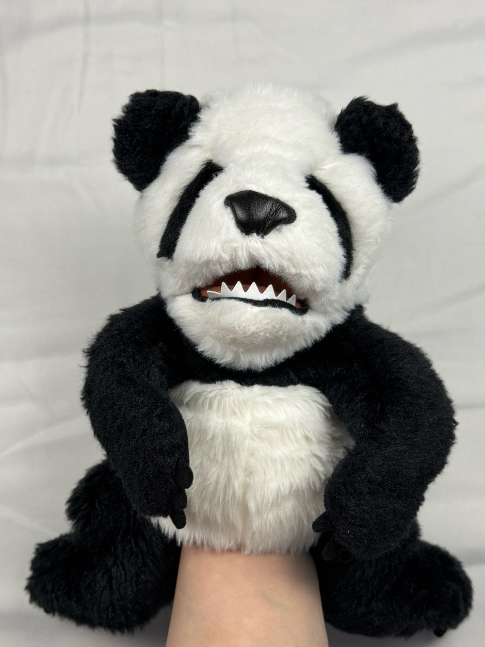 Folkmanis Hand Puppet Panda Bear Plush Realistic 14" Soft Toy Excellent Con